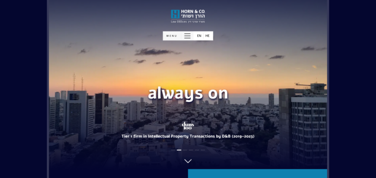 Horn & co — desktop view