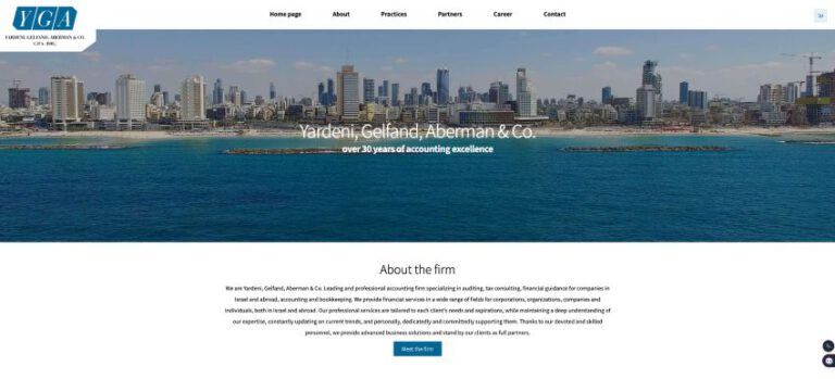 YGA Accounting firm — desktop view