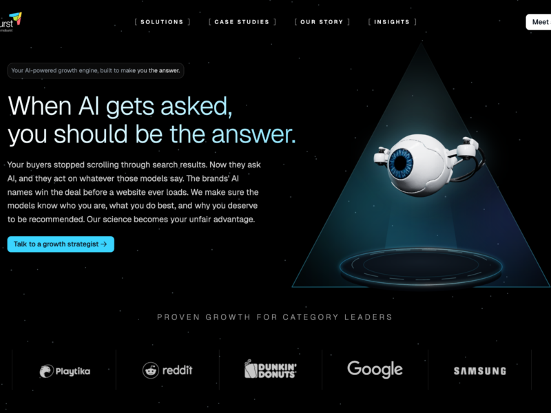 Answerburst — desktop view