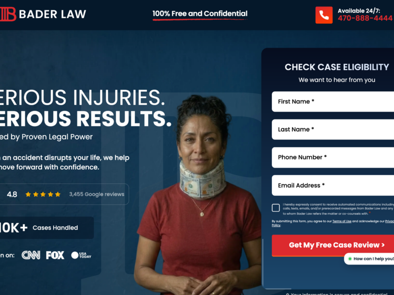 Bader Law — desktop view