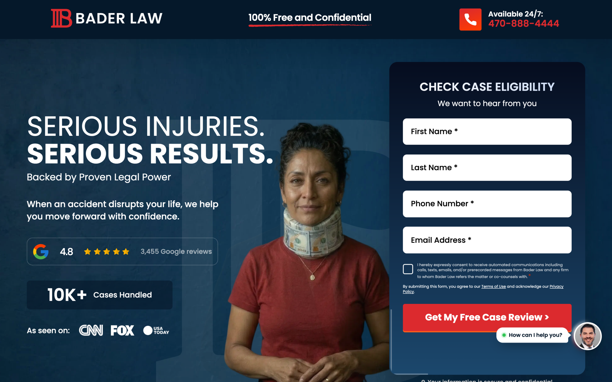 Bader Law — desktop view