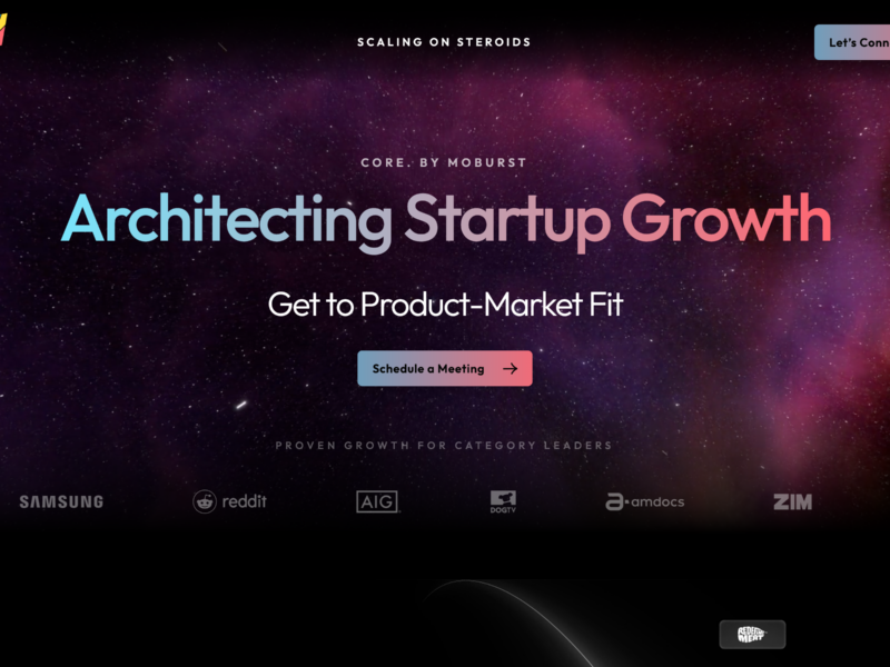 Core by Moburst — desktop view