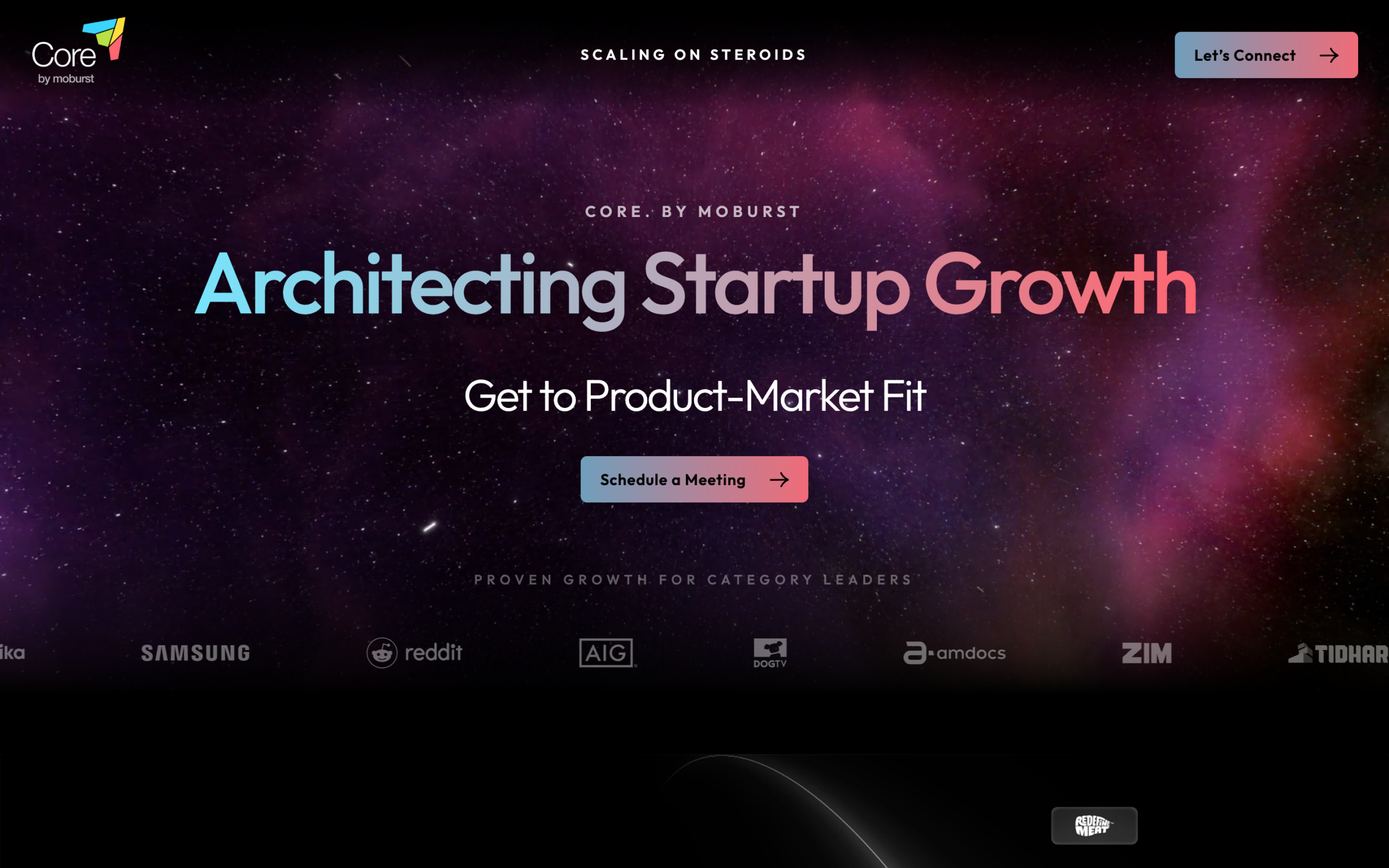 Core by Moburst — desktop view