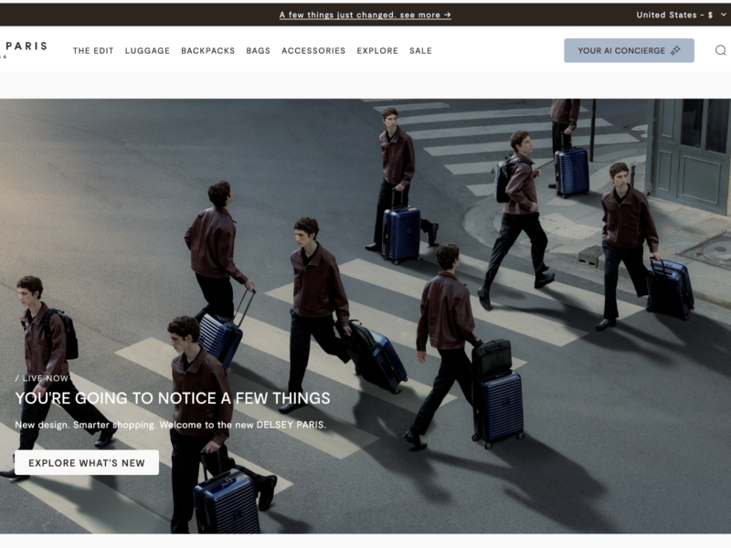 Delsey Paris — desktop view