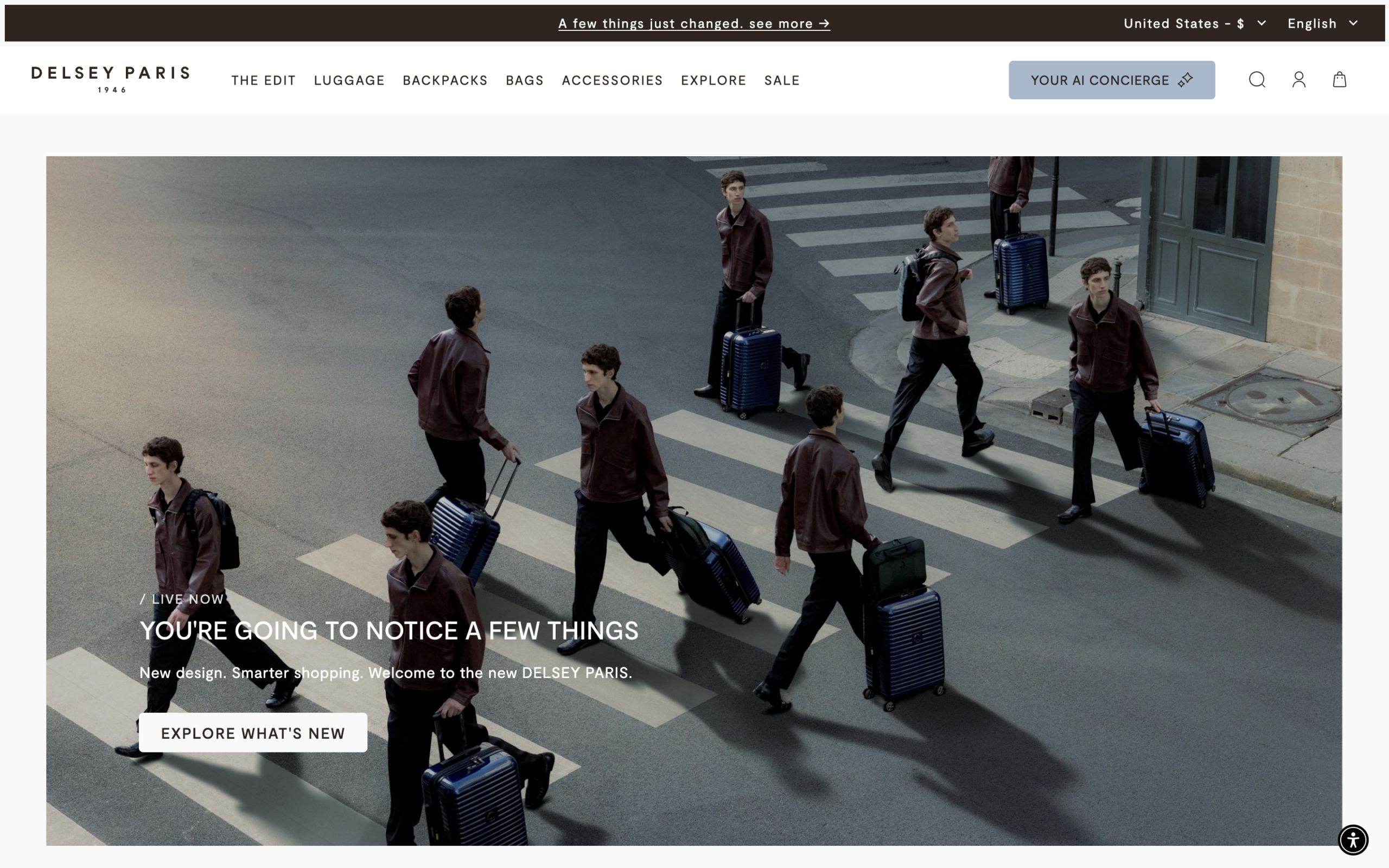 Delsey Paris — desktop view